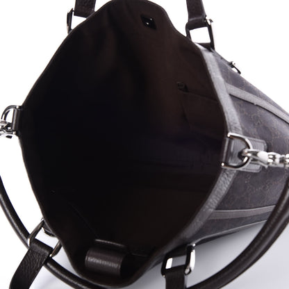 Gucci Monogram Medium Abbey Convertible Tote Dark Brown 5 of 10