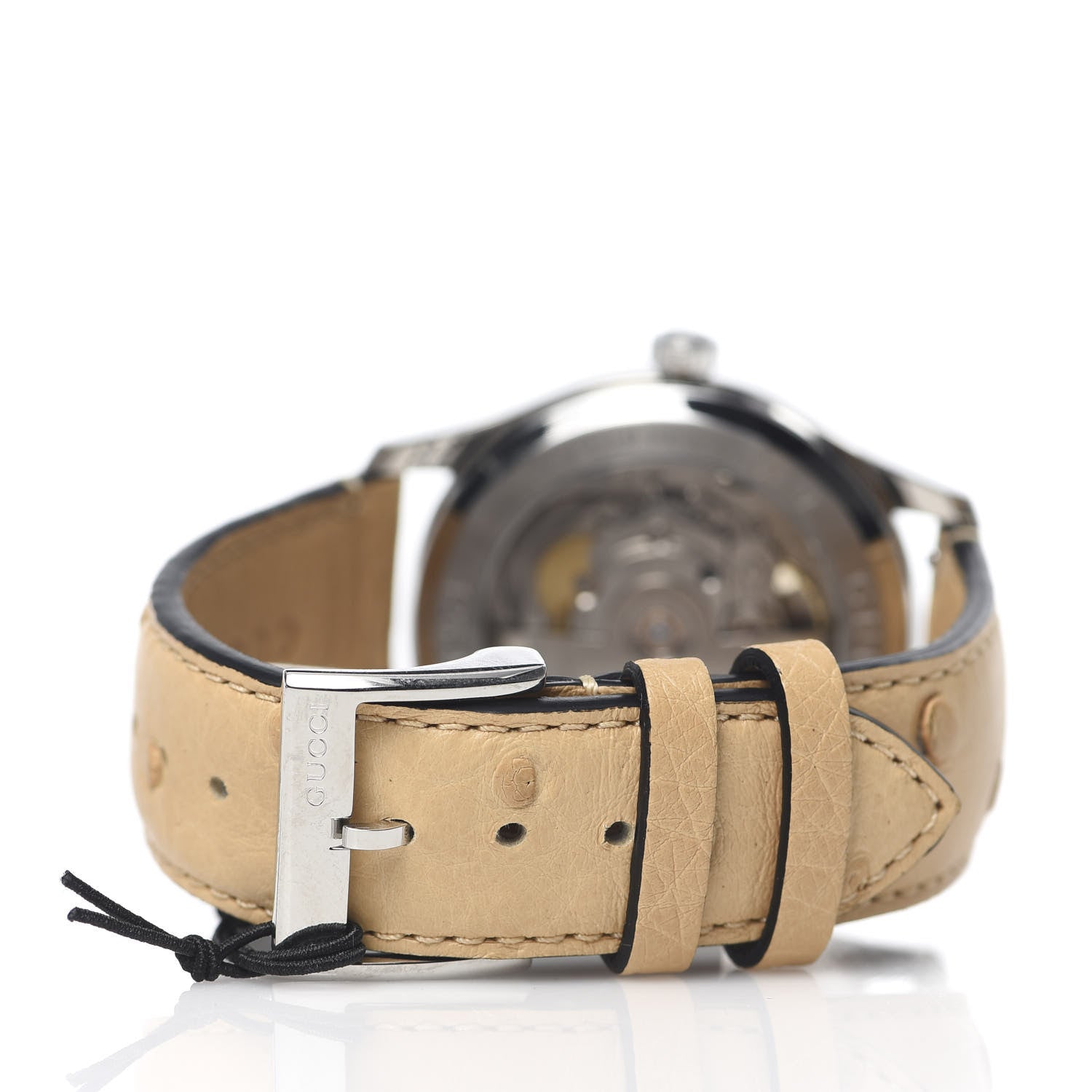 Gucci Stainless Steel Ostrich Mother of Pearl 38mm G-Timeless Cat Automatic Watch 4 of 8