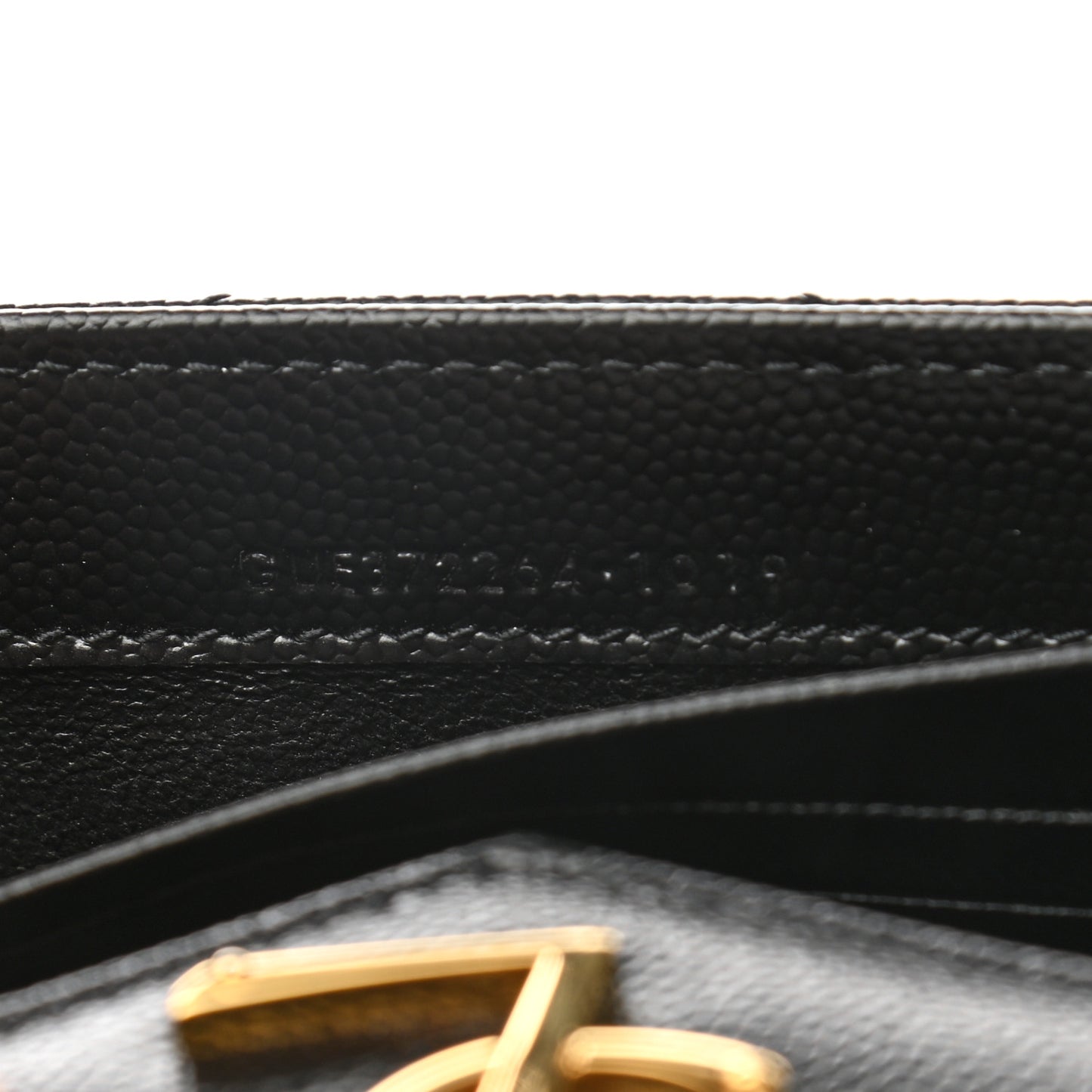 Grain De Poudre Matelasse Chevron Monogram Flap Wallet Black