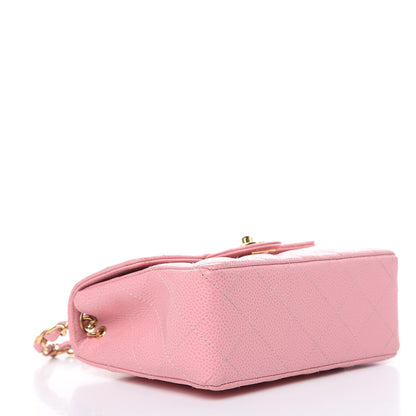 Chanel Caviar Quilted Mini Square Flap Pink 4 of 10