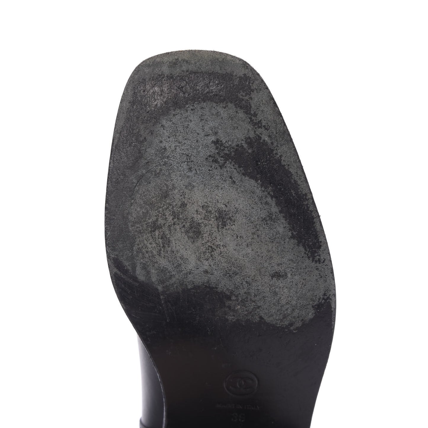 Calfskin Asymmetrical Mid Calf Boots 39 Black
