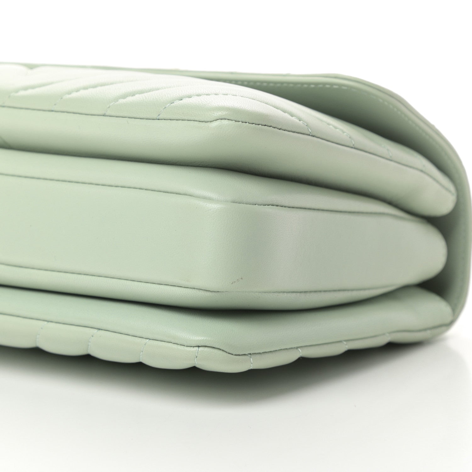 Chanel Lambskin Chevron Quilted Small Trendy CC Dual Handle Flap Bag Light Green 10 of 11