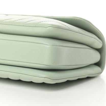 Chanel Lambskin Chevron Quilted Small Trendy CC Dual Handle Flap Bag Light Green 10 of 11