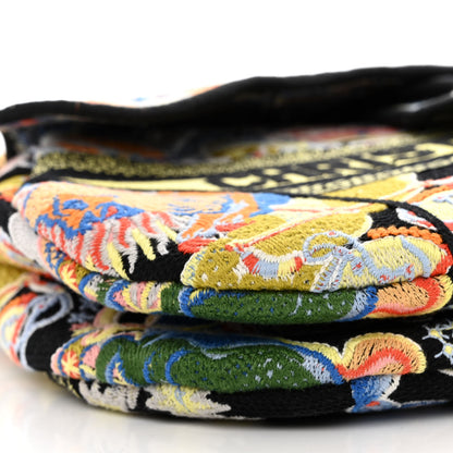 Christian Dior Canvas Embroidered Zodiac Fantastico Saddle Bag Black Multicolor 9 of 11