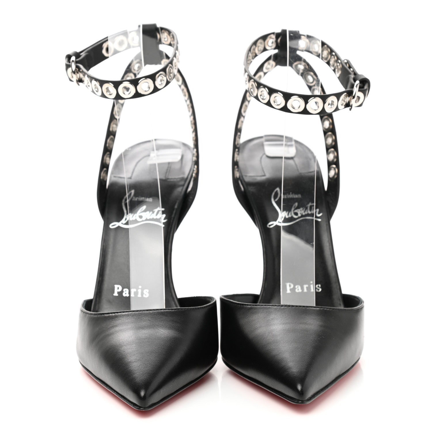 Christian Louboutin Calfskin Embellished Pumpaclou 100 Pumps 36.5 Black 2 of 8