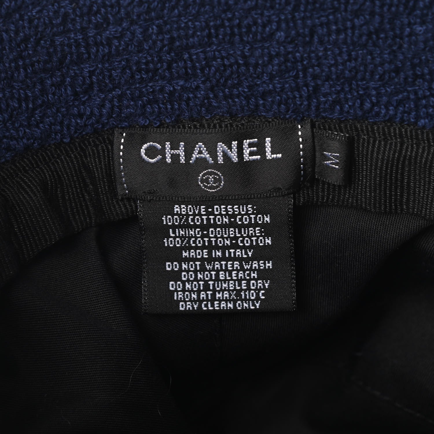 Chanel Terry Cloth CC Bucket Hat M Ecru 7 of 8