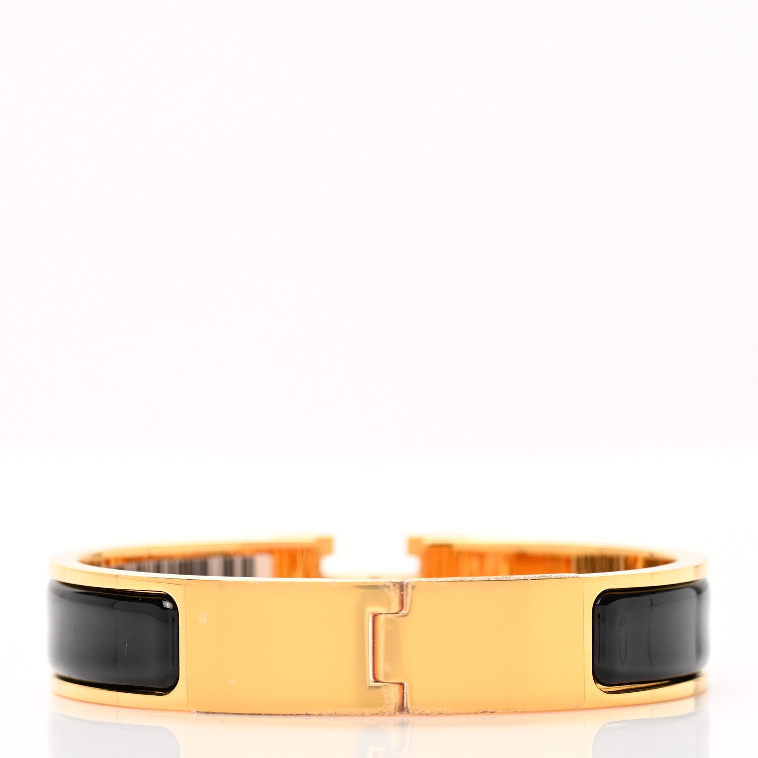 Hermes Enamel Narrow Clic Clac H Bracelet PM Black 3 of 5