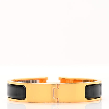 Hermes Enamel Narrow Clic Clac H Bracelet PM Black 3 of 5