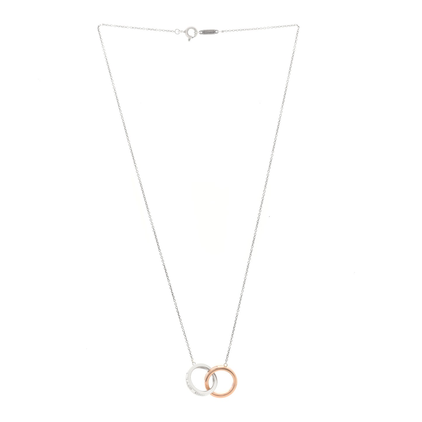 Sterling Silver Rubedo 1837 Interlocking Circles Pendant Necklace