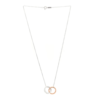 Tiffany Sterling Silver Rubedo 1837 Interlocking Circles Pendant Necklace 2 of 5