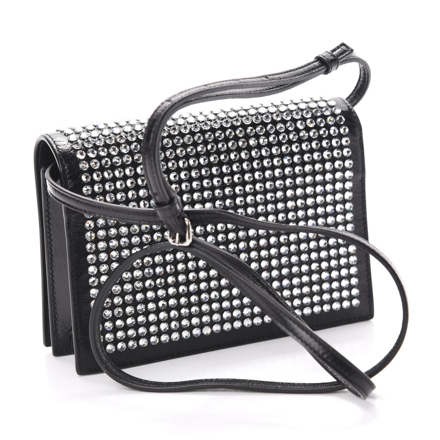 Saint Laurent Textured Patent Crystal Toy Kate Crossbody Black 3 of 10