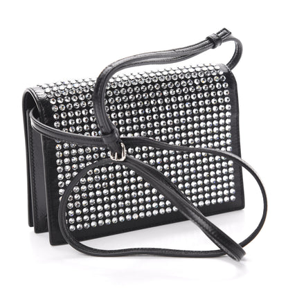 Saint Laurent Textured Patent Crystal Toy Kate Crossbody Black 3 of 10