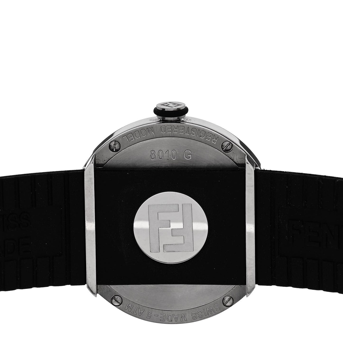 Stainless Steel Rubber 36mm Bussola Bubble Quartz Watch Black Black