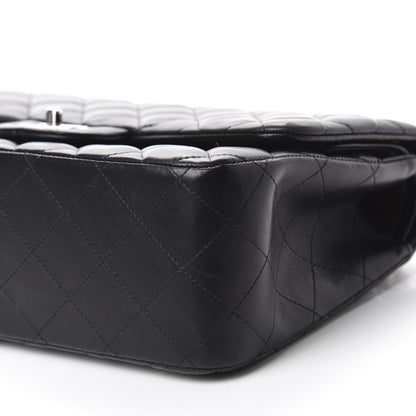 Chanel Lambskin Quilted Jumbo Double Flap Black 7 of 11