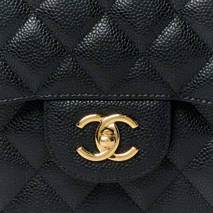 Chanel Caviar Quilted Jumbo Double Flap Black 9 of 11