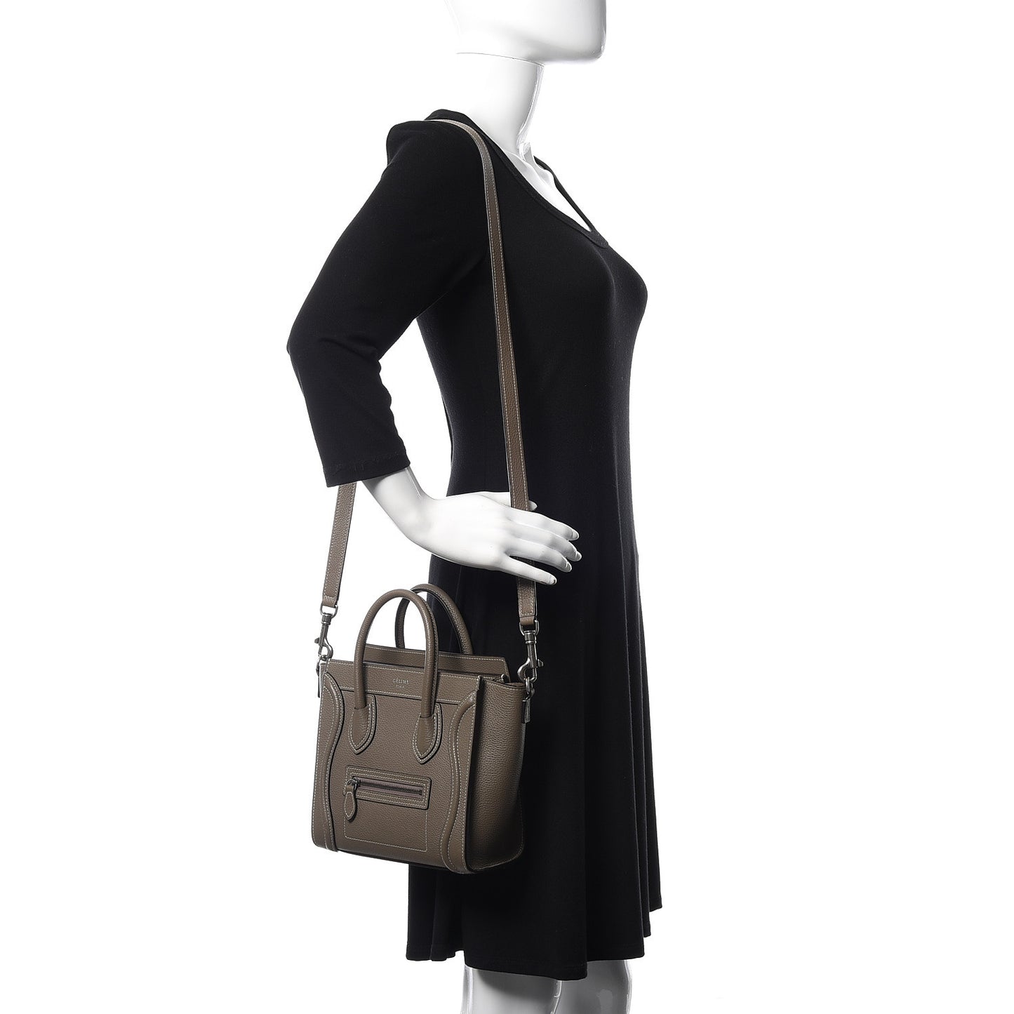 Drummed Calfskin Nano Luggage Souris