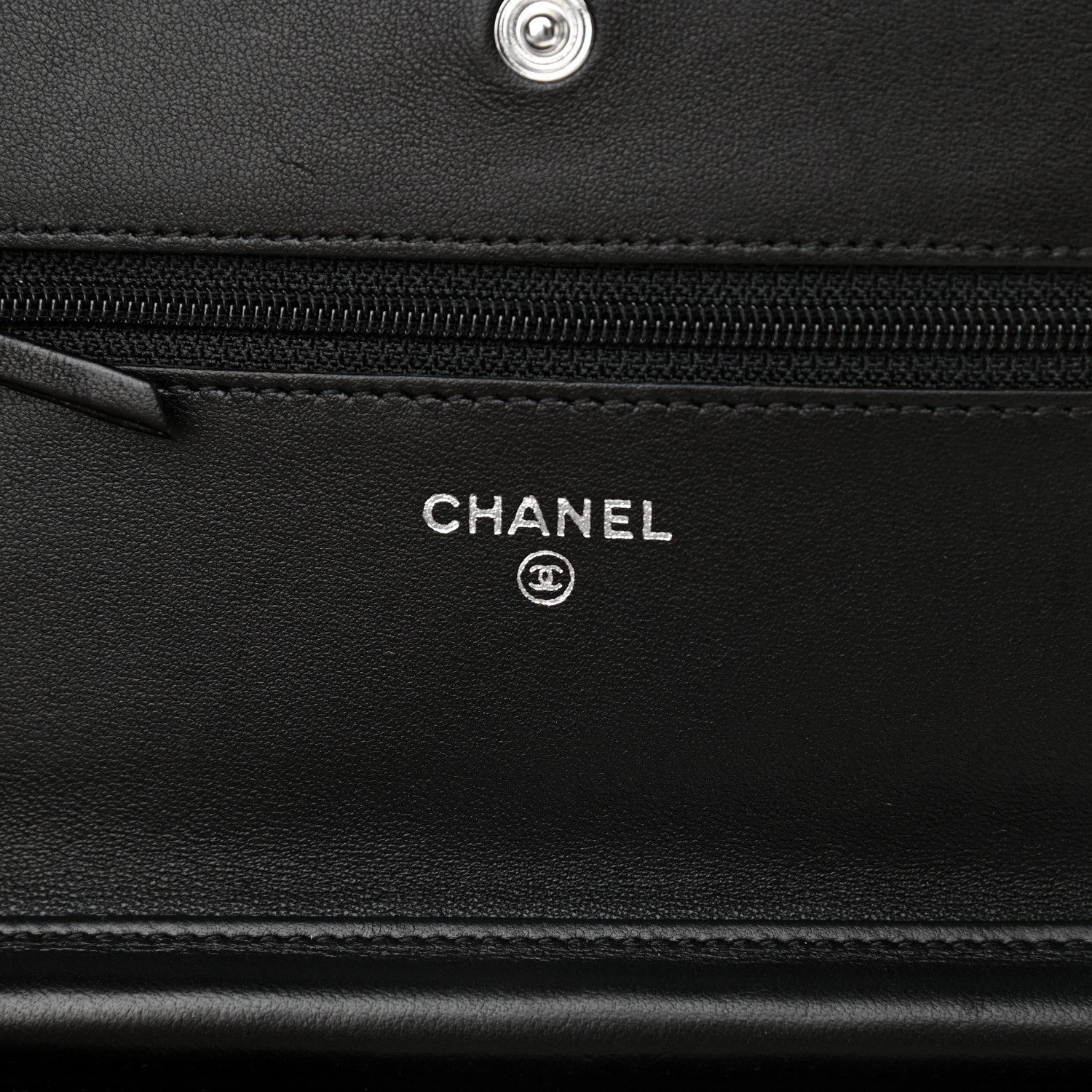 Chanel Lambskin Quilted Wallet On Chain WOC Black 6 of 11