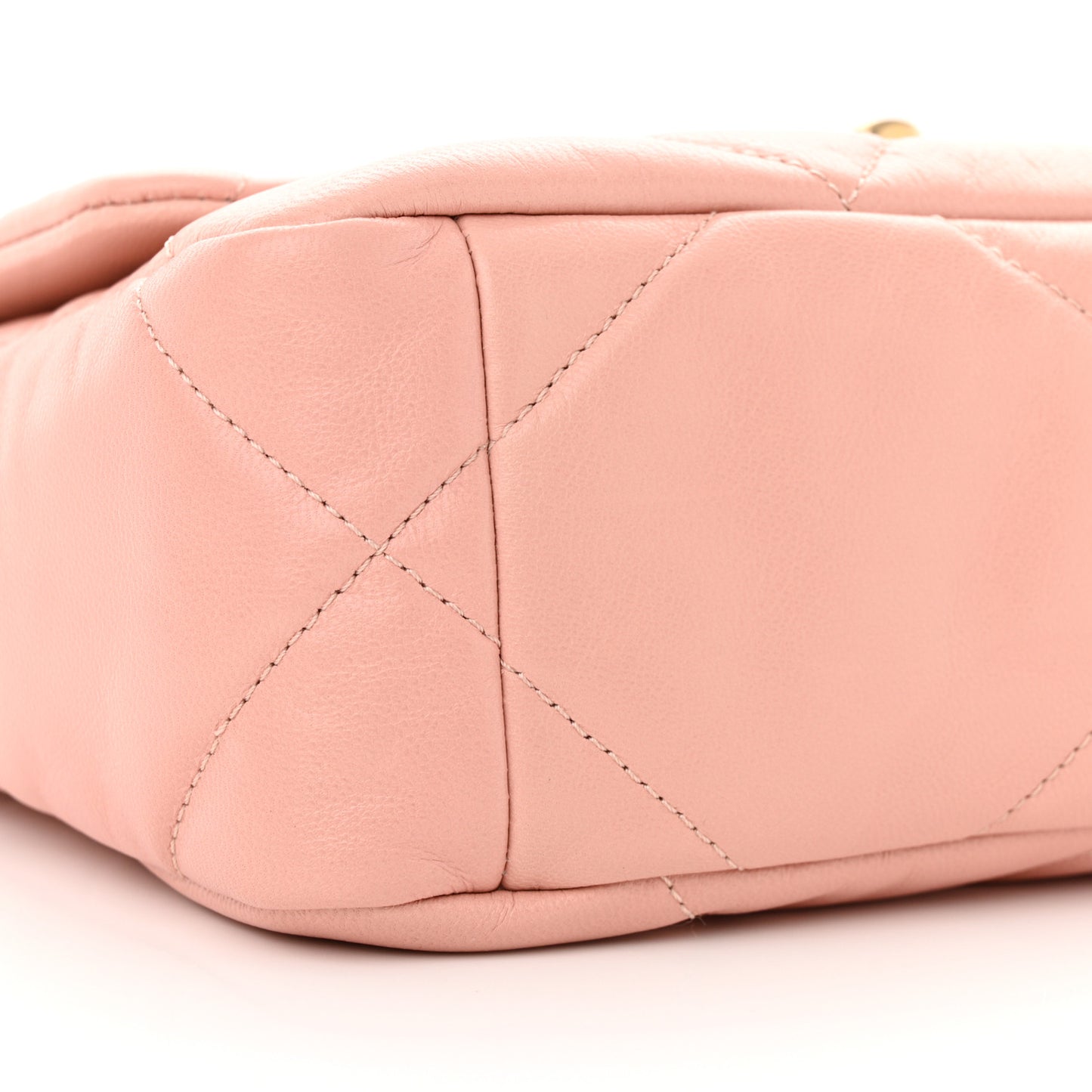Goatskin Quilted Medium Chanel 19 Flap Light Pink