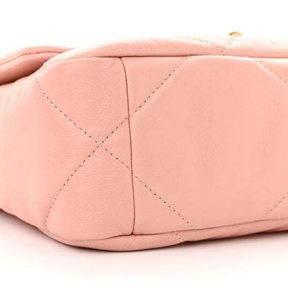 Chanel Goatskin Quilted Medium Chanel 19 Flap Light Pink 9 of 11