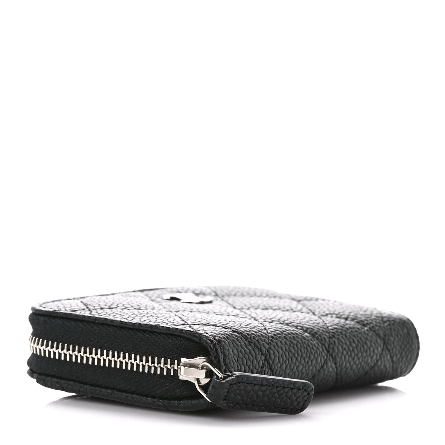 Chanel Caviar Quilted Zip Coin Purse Black 4 of 11