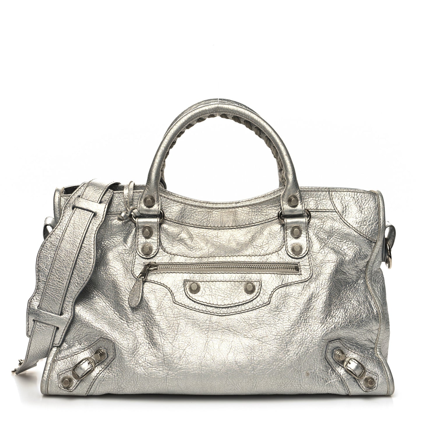 Metallic Agneau Giant 12 Silver Hardware City Gris Aluminum