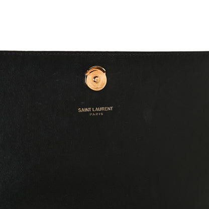 Saint Laurent Smooth Calfskin Medium Braided Monogram Kate Satchel Black 5 of 10