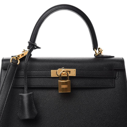 Hermes Epsom Kelly Sellier 25 Black 13 of 14