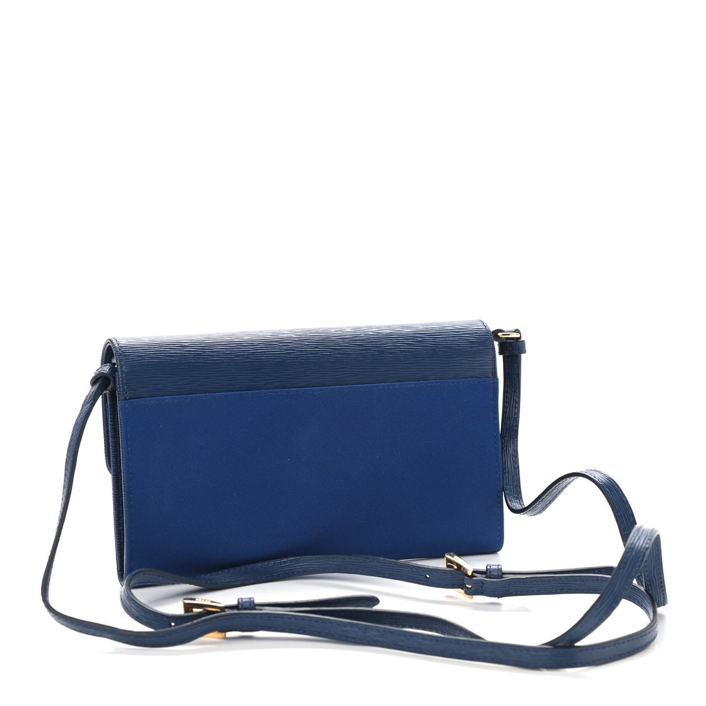 Saffiano Canapa Chain Wallet Cobalto