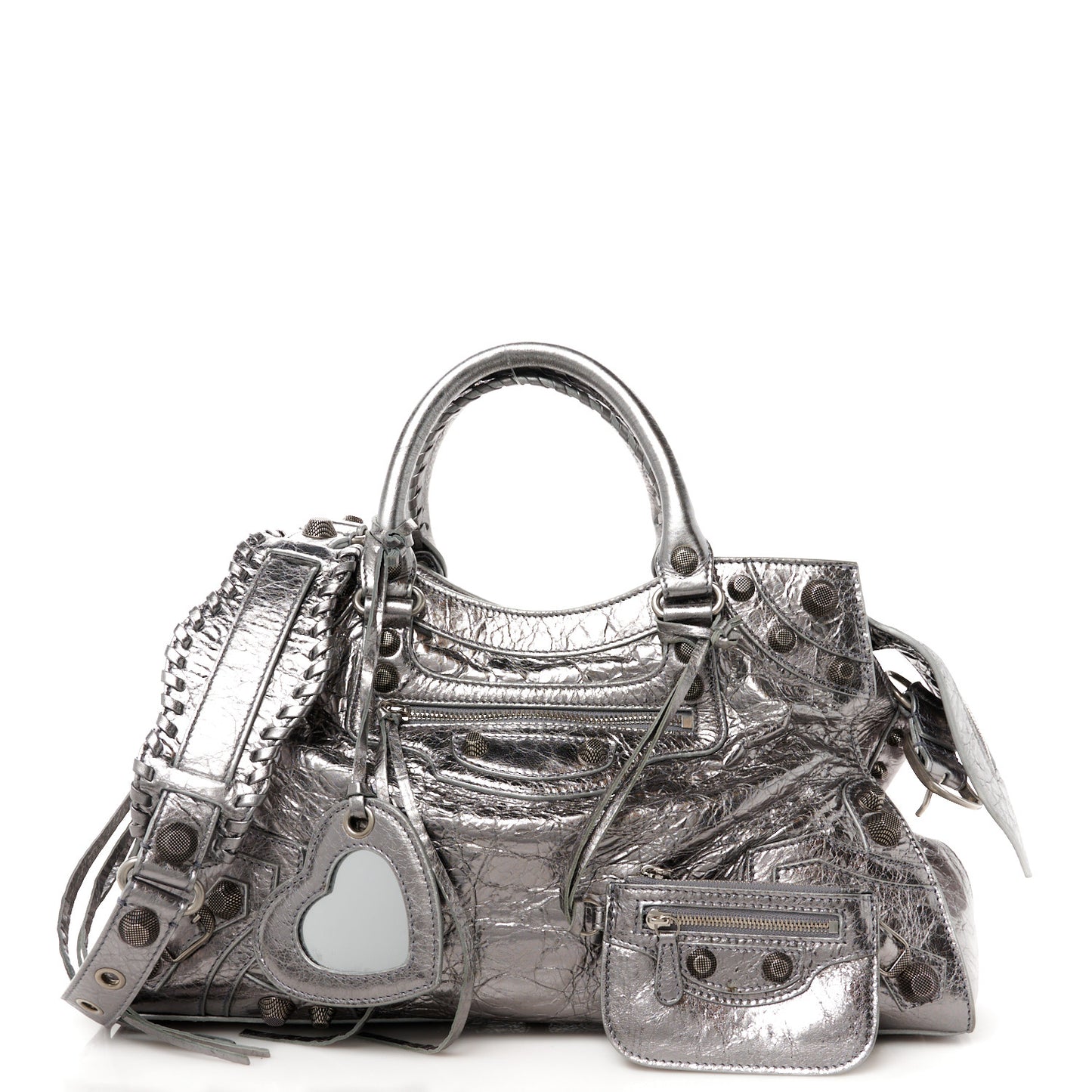 Metallic Agneau Arena Neo Cagole City Silver