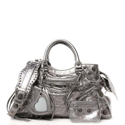 Balenciaga Metallic Agneau Arena Neo Cagole City Silver 1 of 12