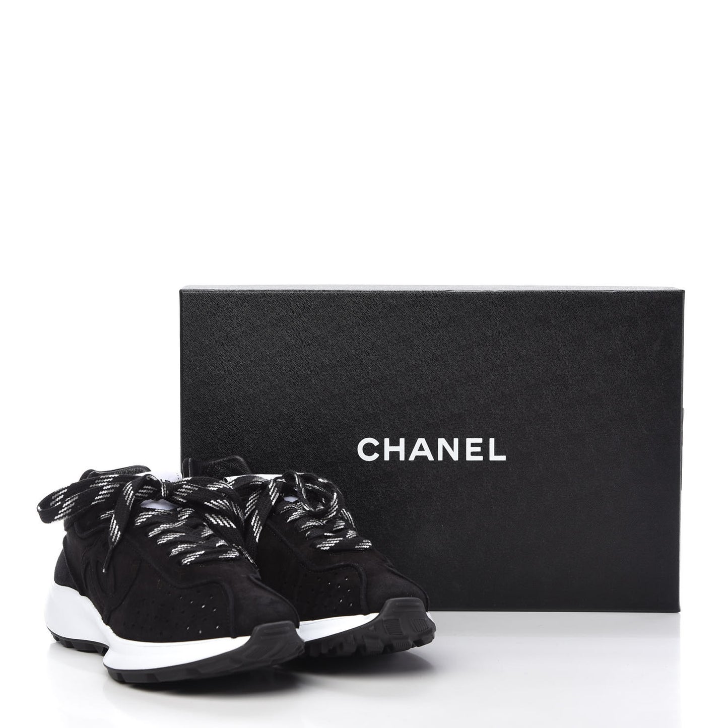 Suede Goatskin CC Sneakers 36.5 Black