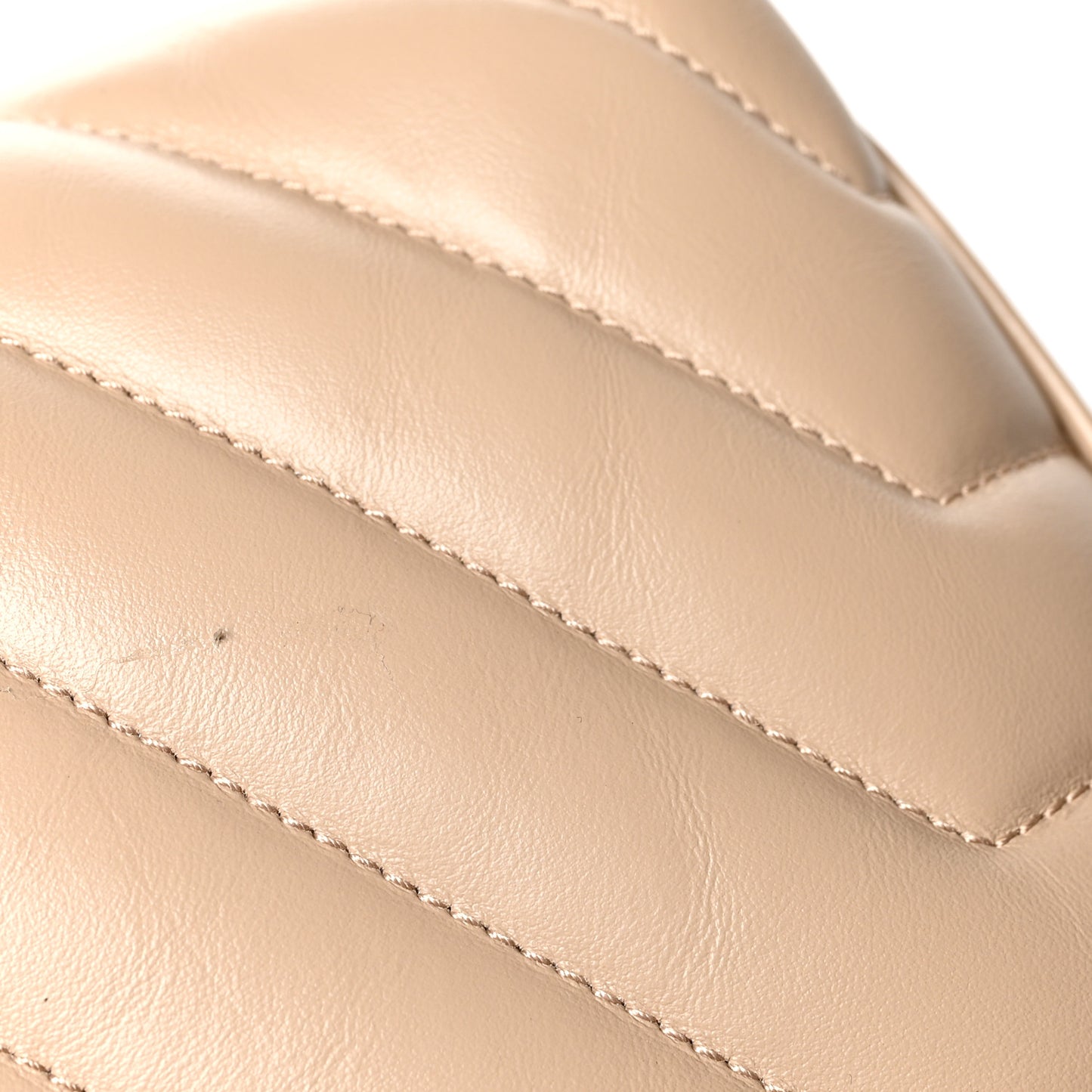 Calfskin Y Quilted Monogram Medium Loulou Chain Satchel Dark Beige