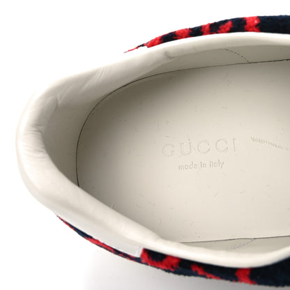 Gucci Terry Cloth GG Monogram Web Womens Ace Sneakers 37.5 Blue Red 7 of 9