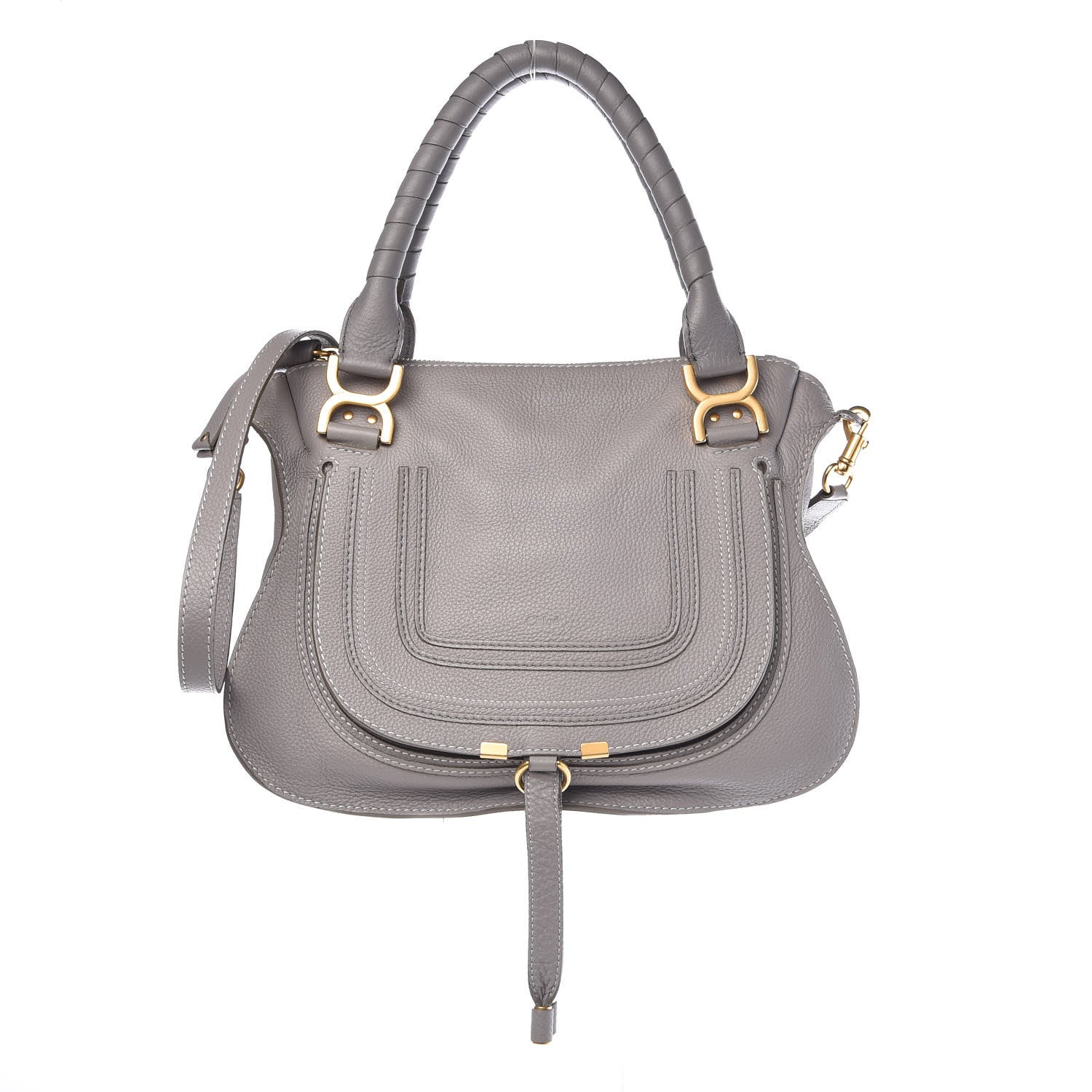 Chloe Calfskin Medium Marcie Satchel Cashmere Grey 1 of 8