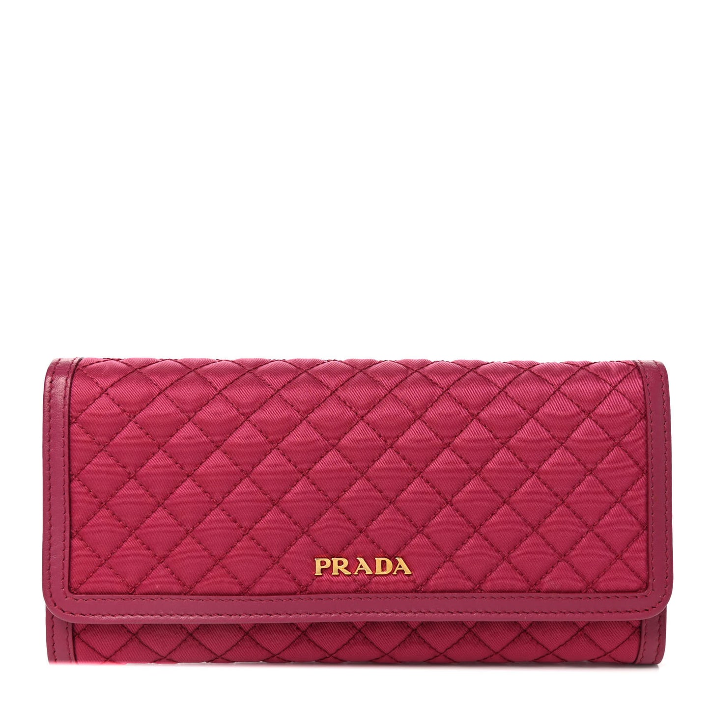 Tessuto Nylon Quilted Continental Flap Wallet Ibisco