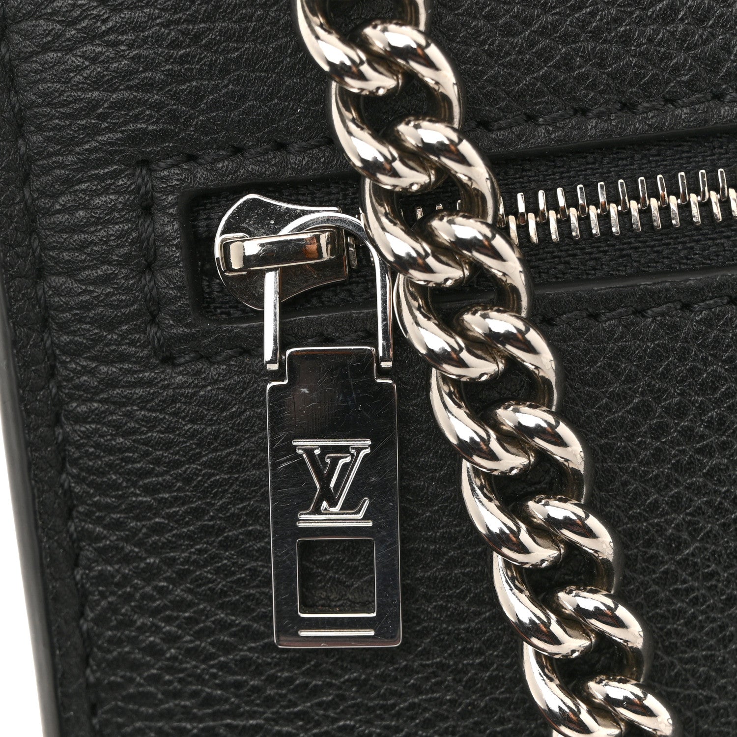 Louis Vuitton Soft Calfskin Mylockme Chain Bag BB Black 11 of 14
