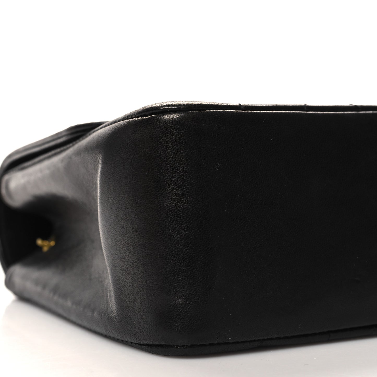Lambskin Quilted Medium Single Flap Black