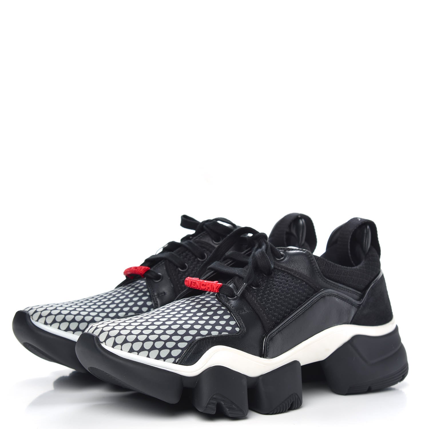 Givenchy Calfskin Neoprene Jaw Low Sneakers 44 Black 3 of 7