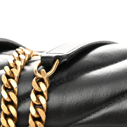 Saint Laurent Calfskin Y Quilted Monogram Medium Loulou Chain Satchel Black 20 of 21