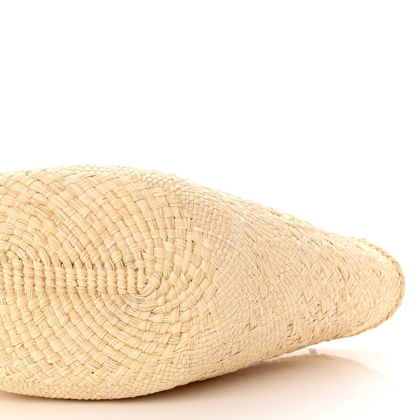 Calfskin Raffia Small Anagram Basket Tote Bag Natural Tan