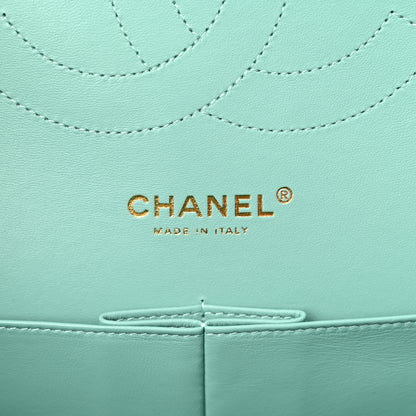 Chanel Caviar Quilted Jumbo Double Flap Light Green 6 of 11