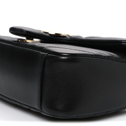 Gucci Lambskin Matelasse Medium GG Marmont Shoulder Bag Black 9 of 10