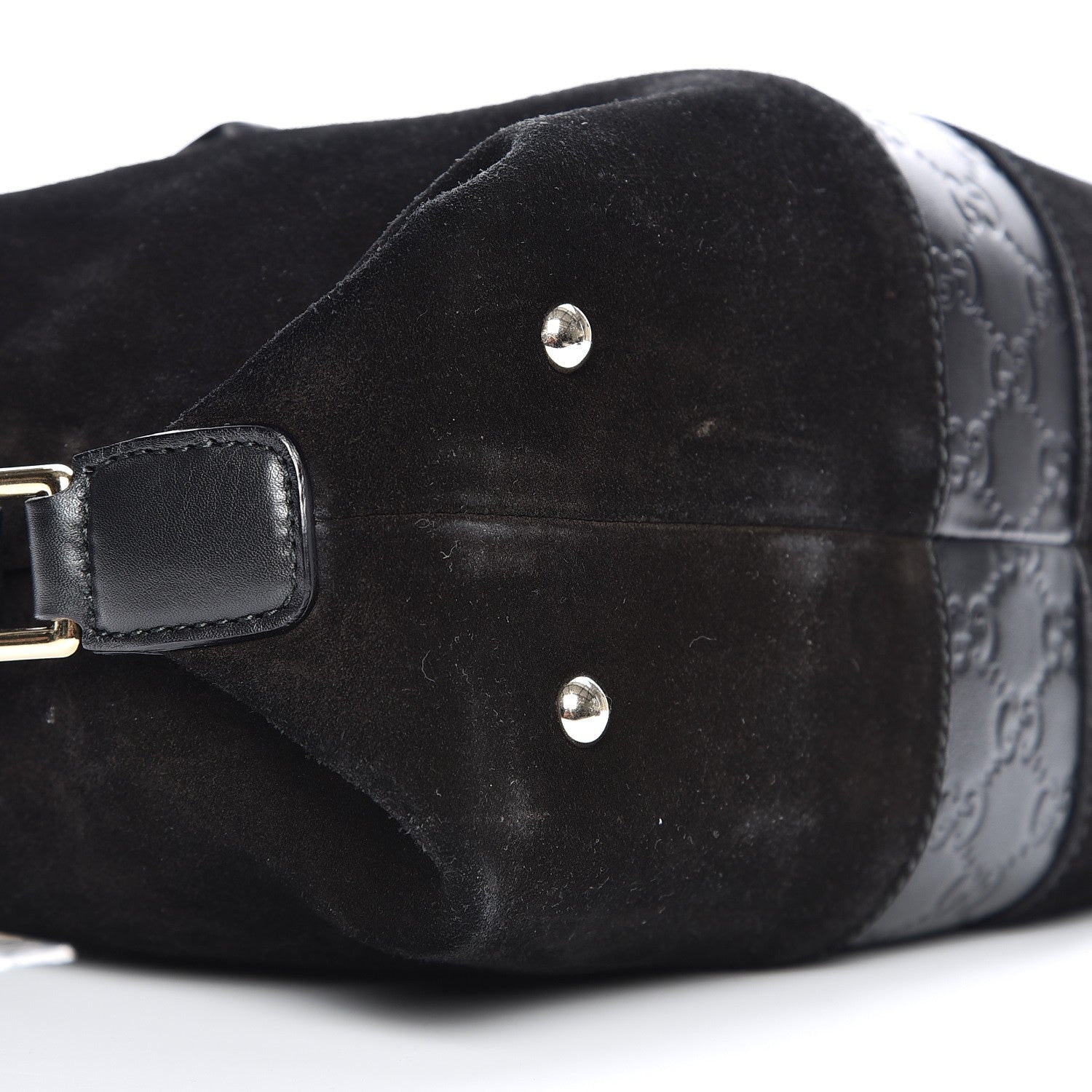 Gucci Suede Guccissima Small Boston Black 9 of 9
