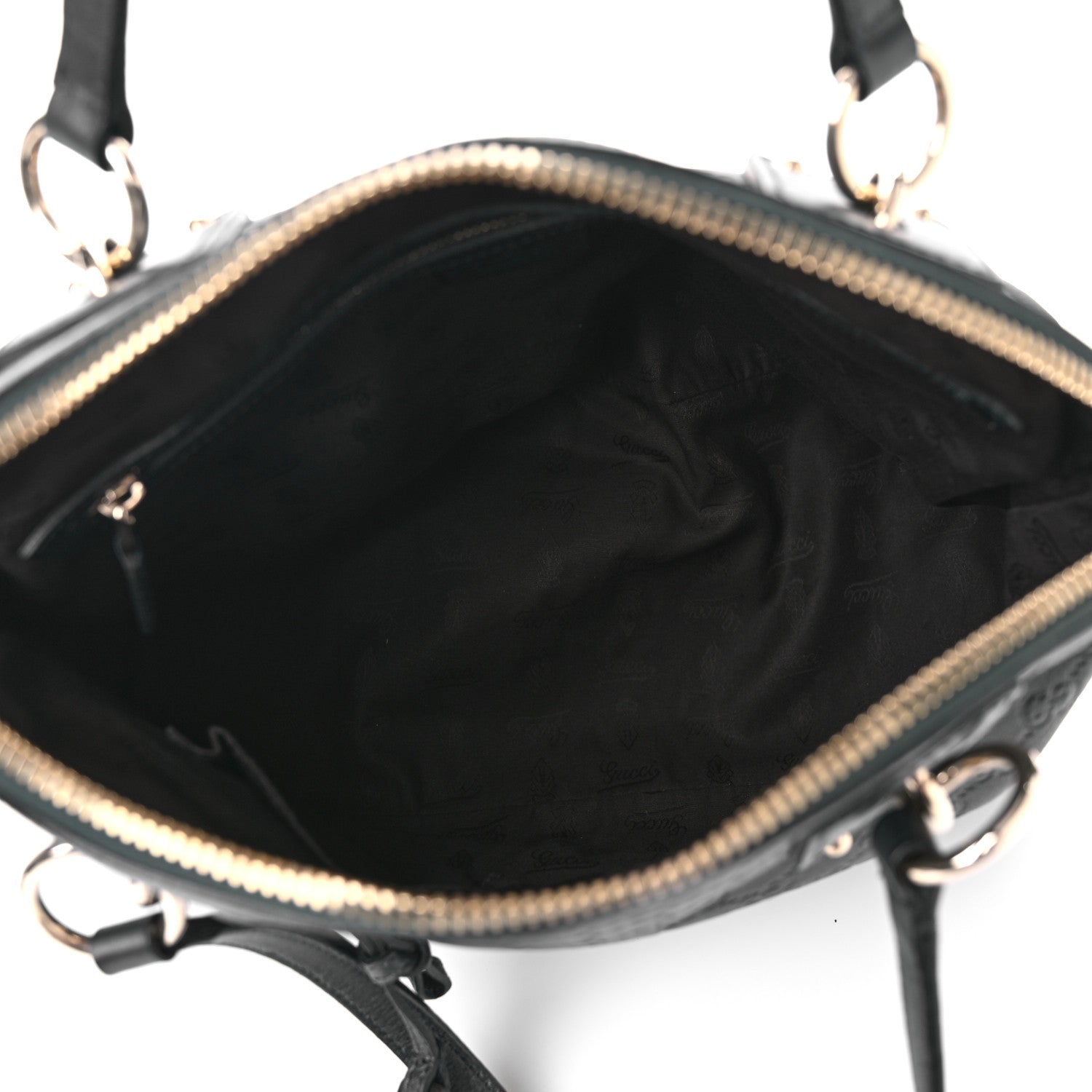 Gucci Guccissima Medium Top Handle Bag Black 5 of 10