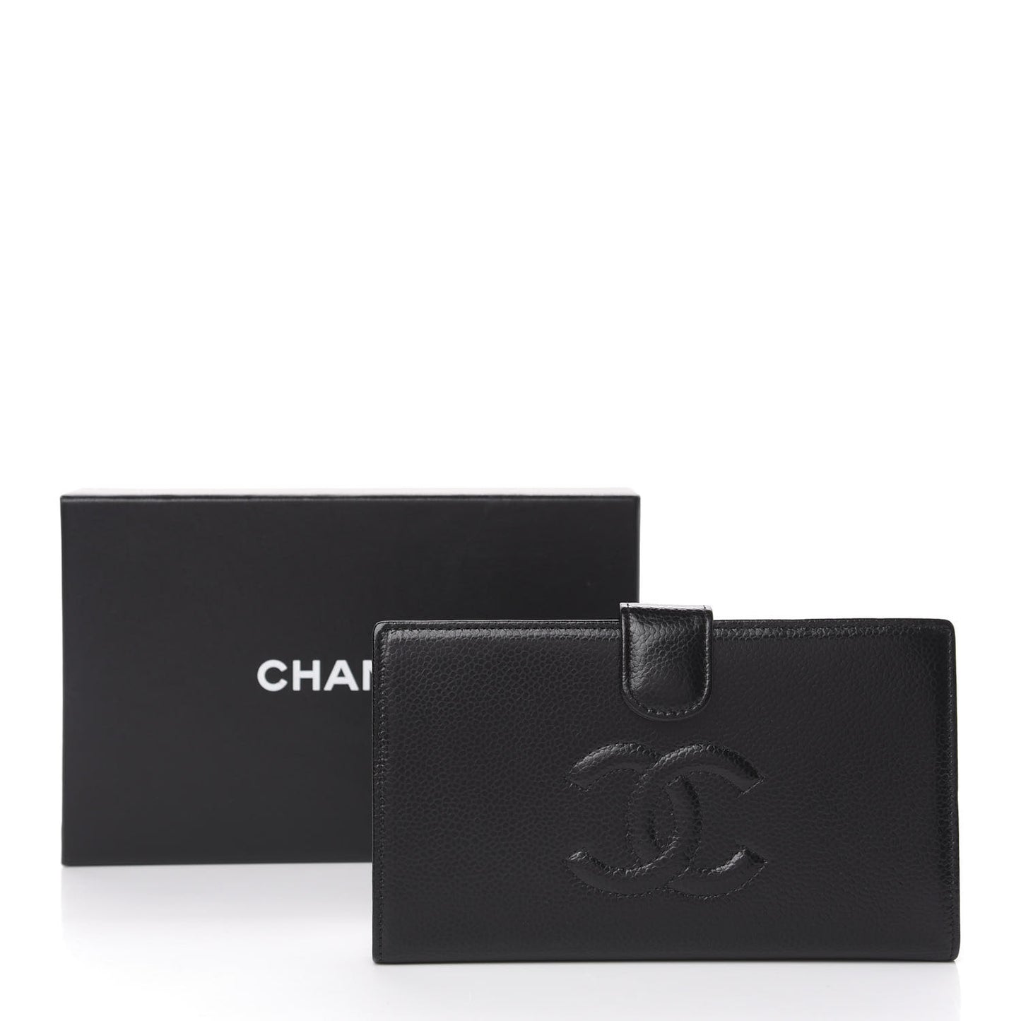 Caviar Timeless CC French Wallet Black