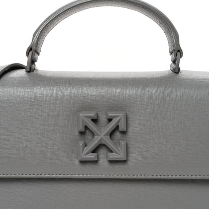 Off-White Saffiano Jitney 1.4 Top Handle Bag Grey 8 of 14