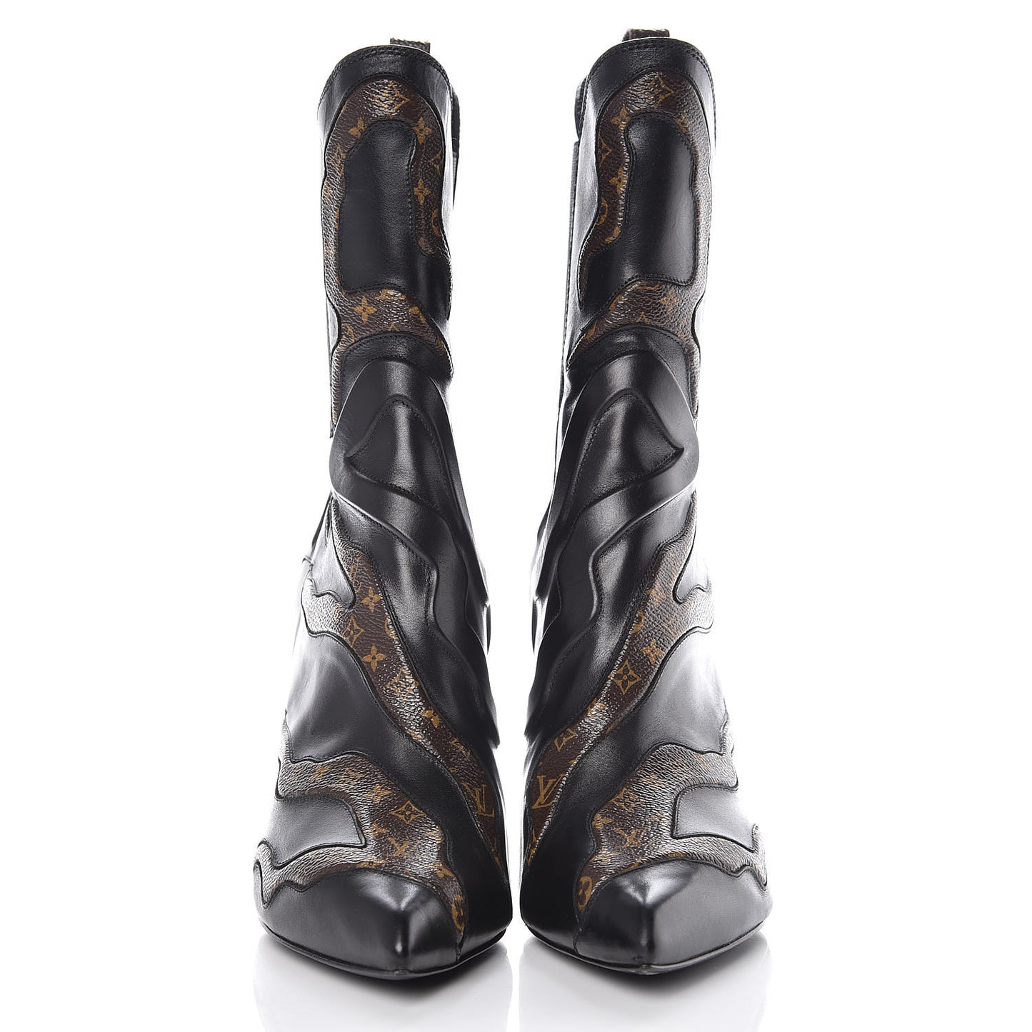 Calfskin Monogram Fireball Ankle Boots 41 Black