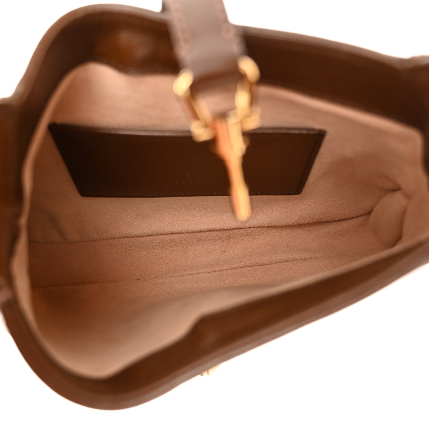 GG Supreme Monogram Azalea Calfskin Web Mini Jackie 1961 Hobo Beige Ebony Brown Sugar