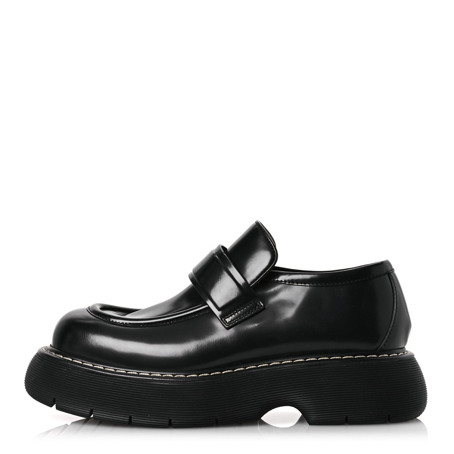 Brushed Calfskin Swell Loafers 41 Black
