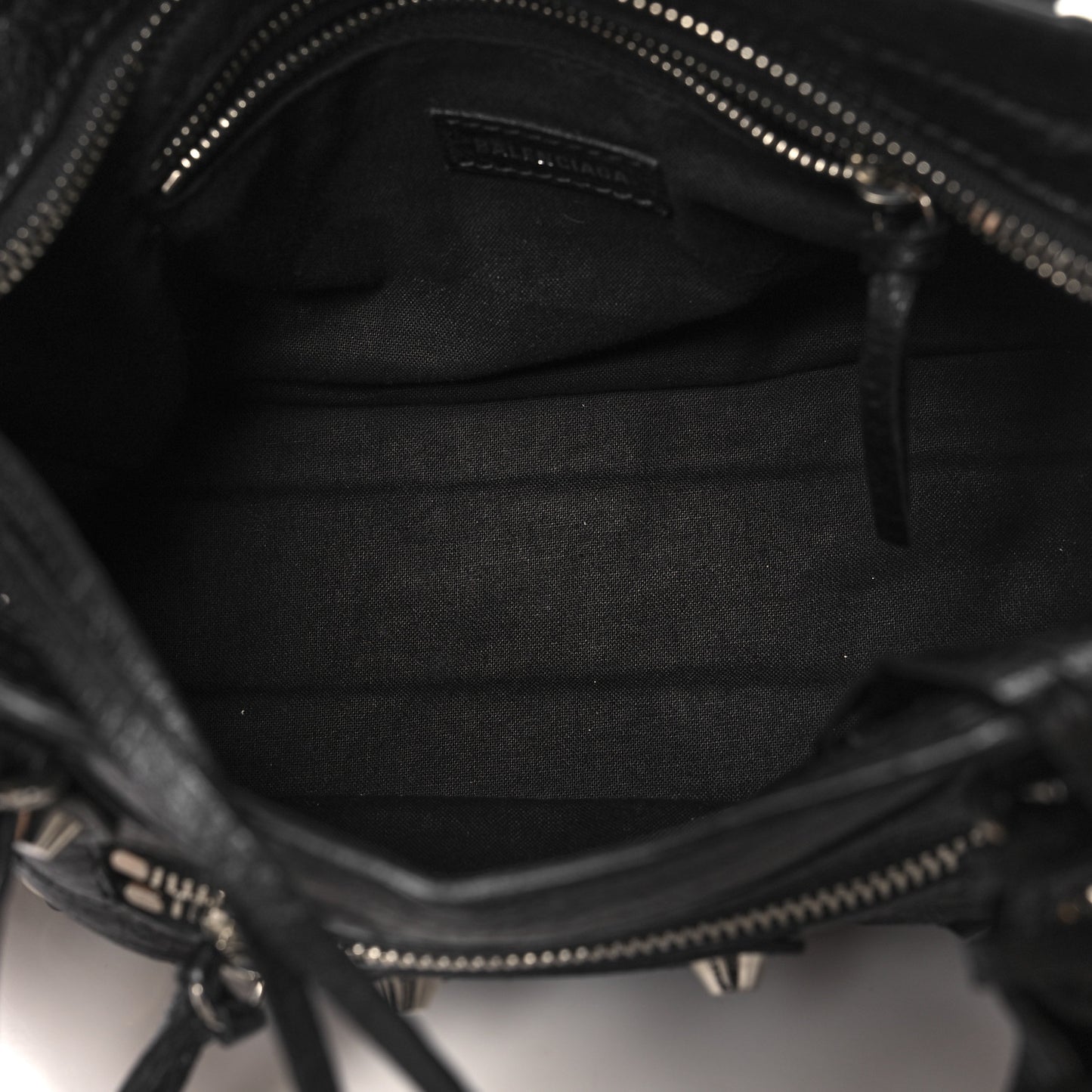 Agneau Classic Silver Hardware Mini City Black